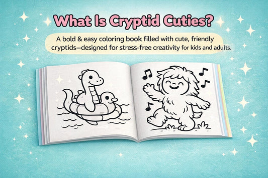 Cryptid Cuties Coloring Book: Bold & Easy Cryptid Designs for Kids and Adults