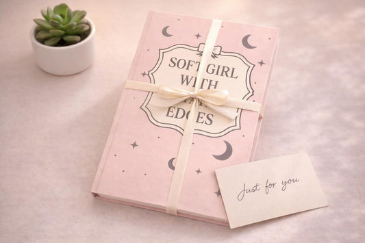 Soft Girl with Sharp Edges Journal | Feminine Pastel Lined Notebook