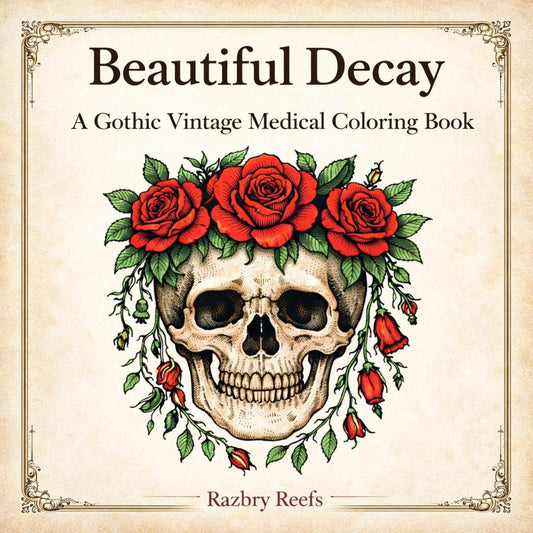 Gothic Anatomy Coloring Book | Dark Academia Skulls, Vintage Medical