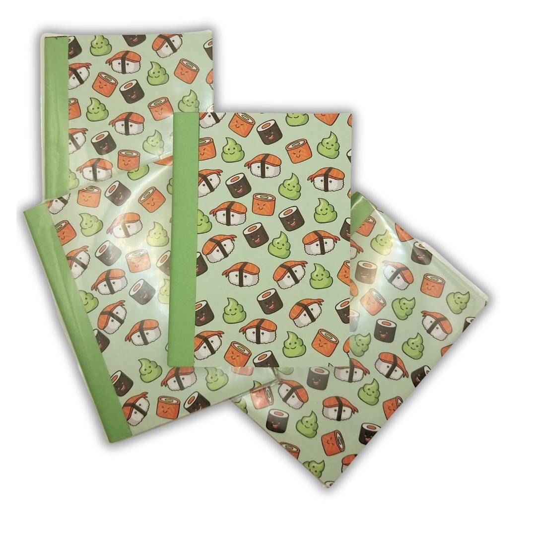 Kawaii Sushi Mini Notebook | Handmade Pocket Journal