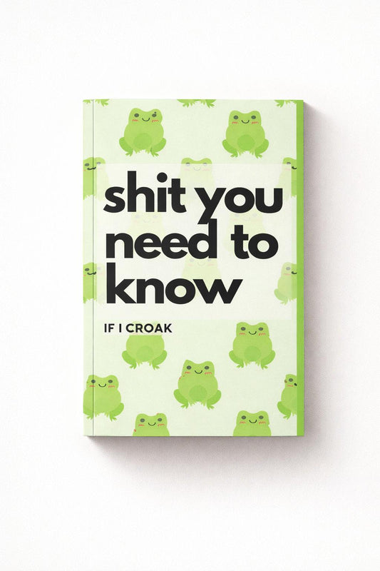 Funny Emergency Info Notebook: 'Shit You Need to Know' Life Organizer