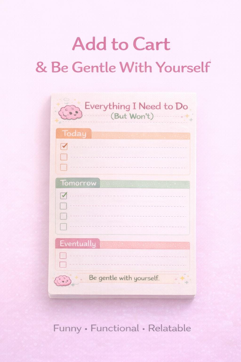 Everything I Need to Do (But Won’t) Notepad | Funny To-Do List Pad