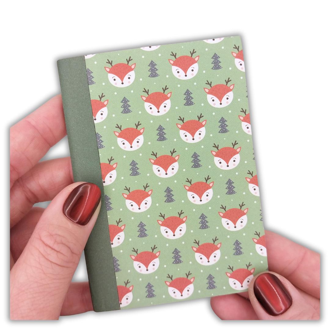 Handmade Mini Woodland Deer Notebook – Pocket Journal