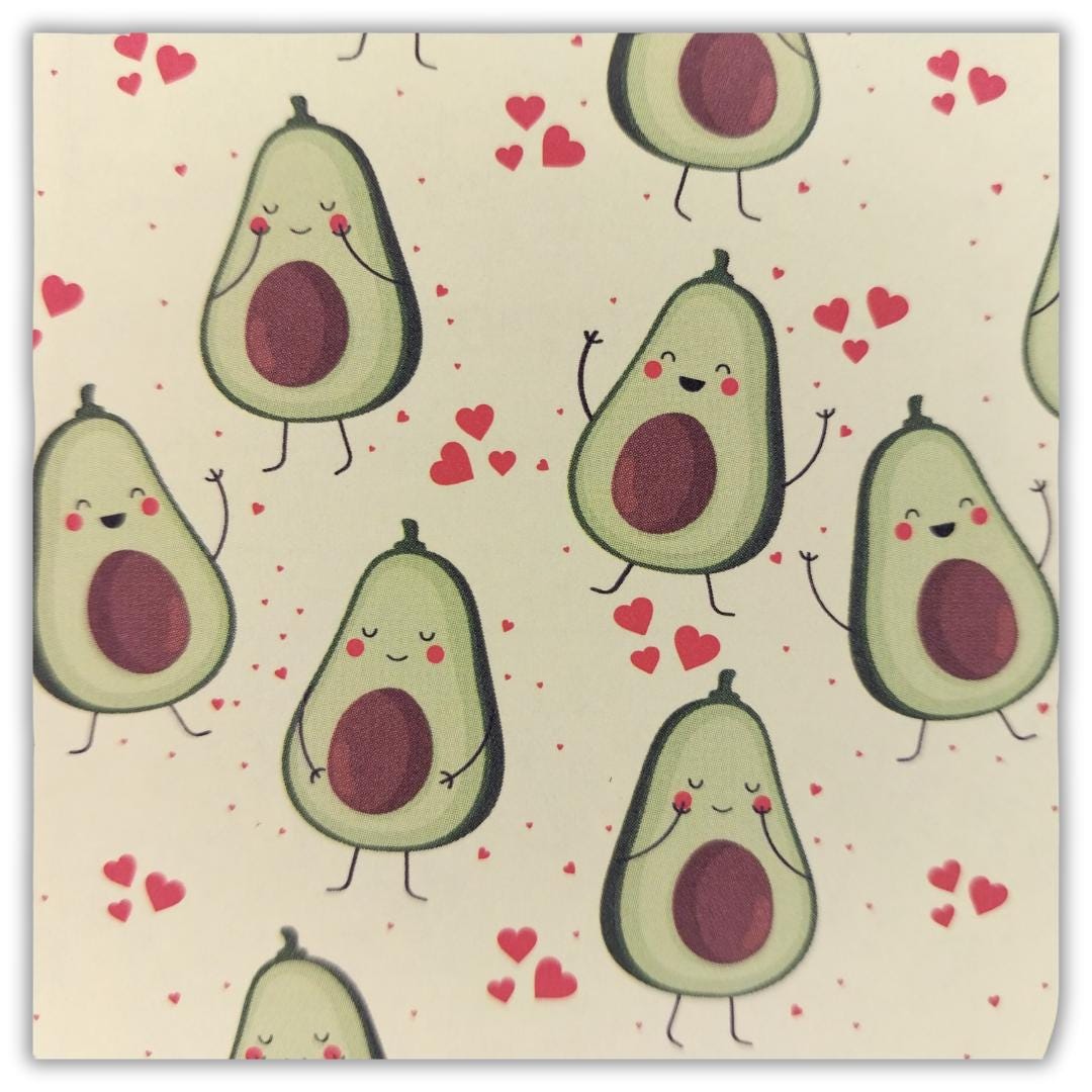 Handmade Mini Avocado Notebook – Pocket Journal, Kawaii Stationery (3.25x4.5 in)