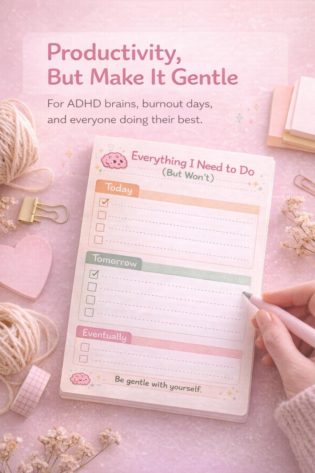 Everything I Need to Do (But Won’t) Notepad | Funny To-Do List Pad