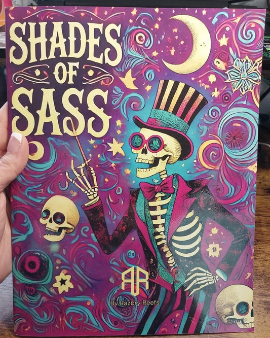 Shades of Sass Coloring Book: Dark Humor & Sarcastic Designs for Adults