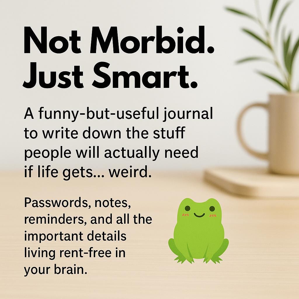Funny Emergency Info Notebook: 'Shit You Need to Know' Life Organizer