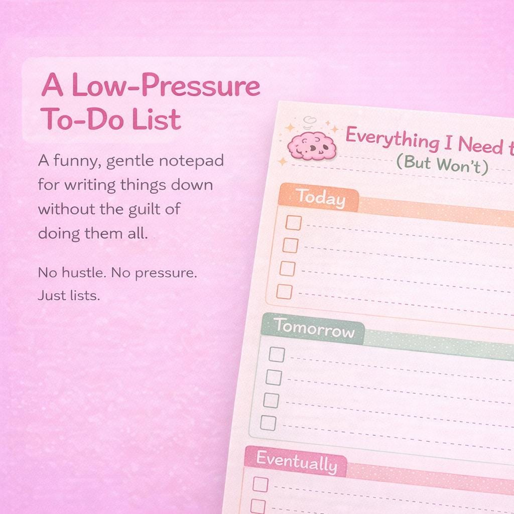 Everything I Need to Do (But Won’t) Notepad | Funny To-Do List Pad