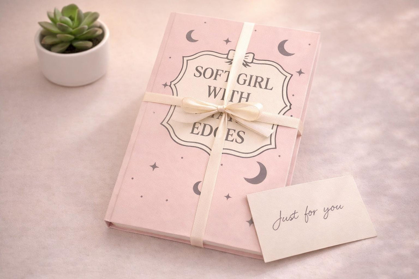 Soft Girl with Sharp Edges Journal | Feminine Pastel Lined Notebook