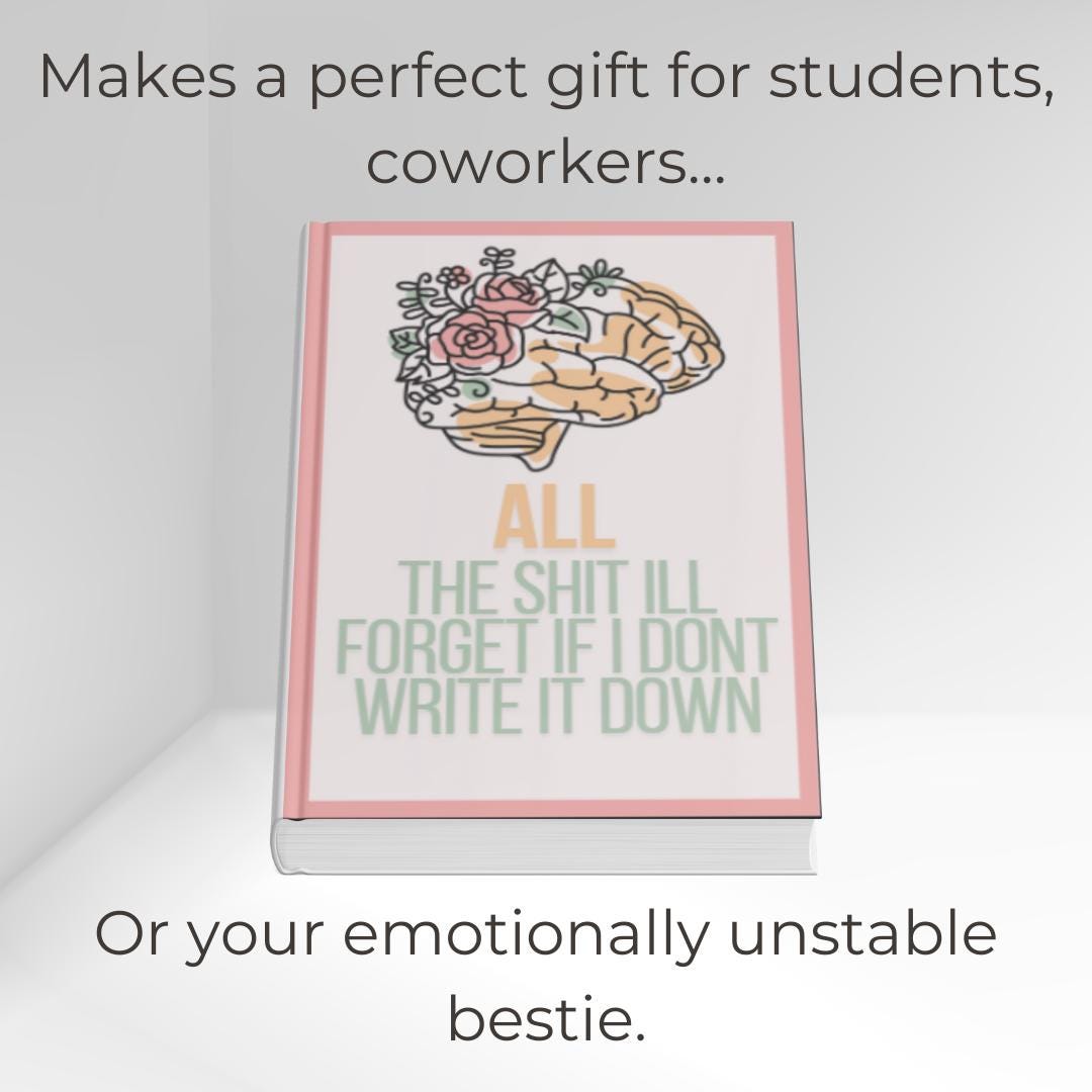 Funny Brain Notebook: Sarcastic Journal for Forgetful People