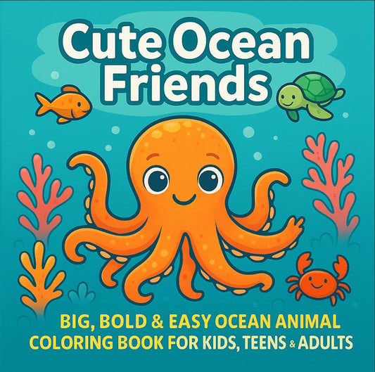Sea Animal Coloring Book: Bold, Easy Ocean Designs