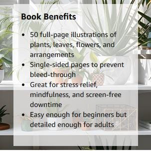 Botanical Bliss Coloring Book: Nature & Flower Designs for Relaxation and Mindful Coloring