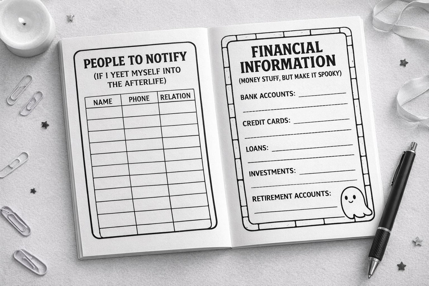 In Case I Yeet Myself Into the Afterlife Funny Legacy Planner
