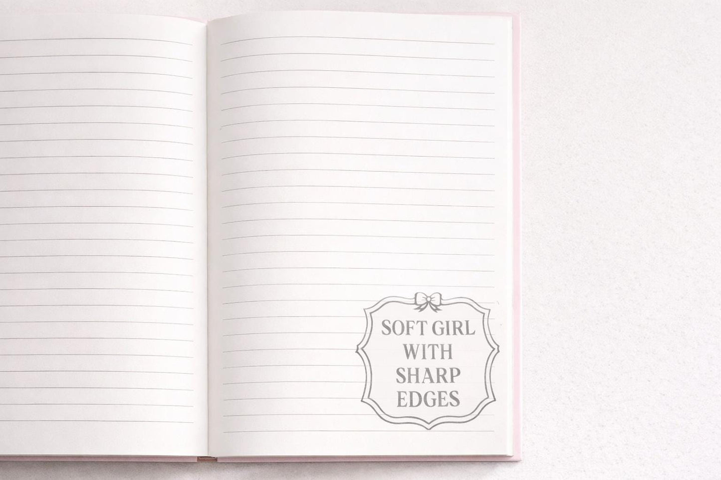 Soft Girl with Sharp Edges Journal | Feminine Pastel Lined Notebook