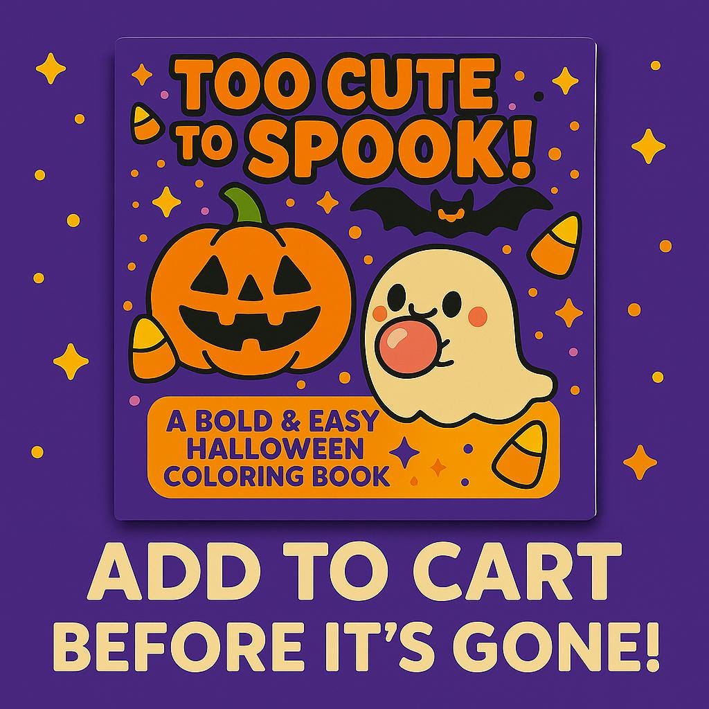 Kawaii Halloween Coloring Book: Bold & Easy Spooky Fun