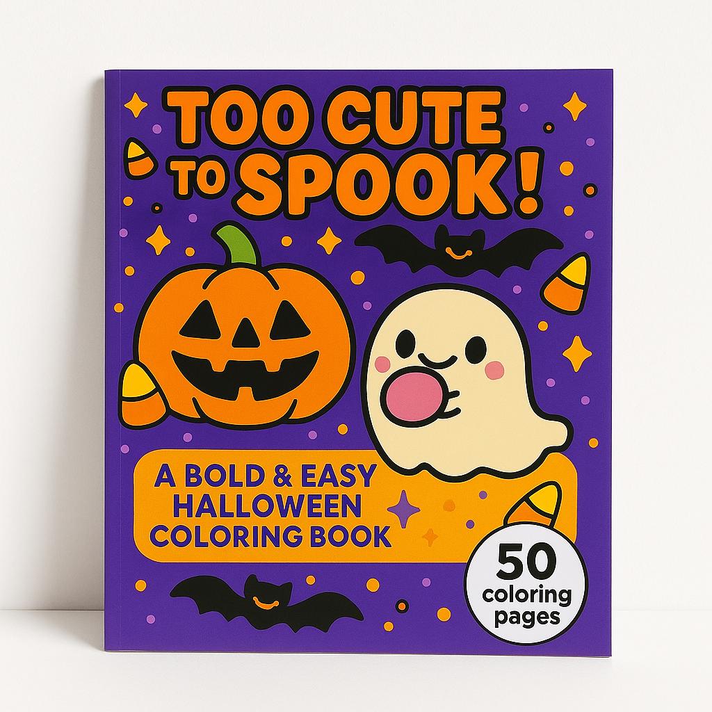 Kawaii Halloween Coloring Book: Bold & Easy Spooky Fun
