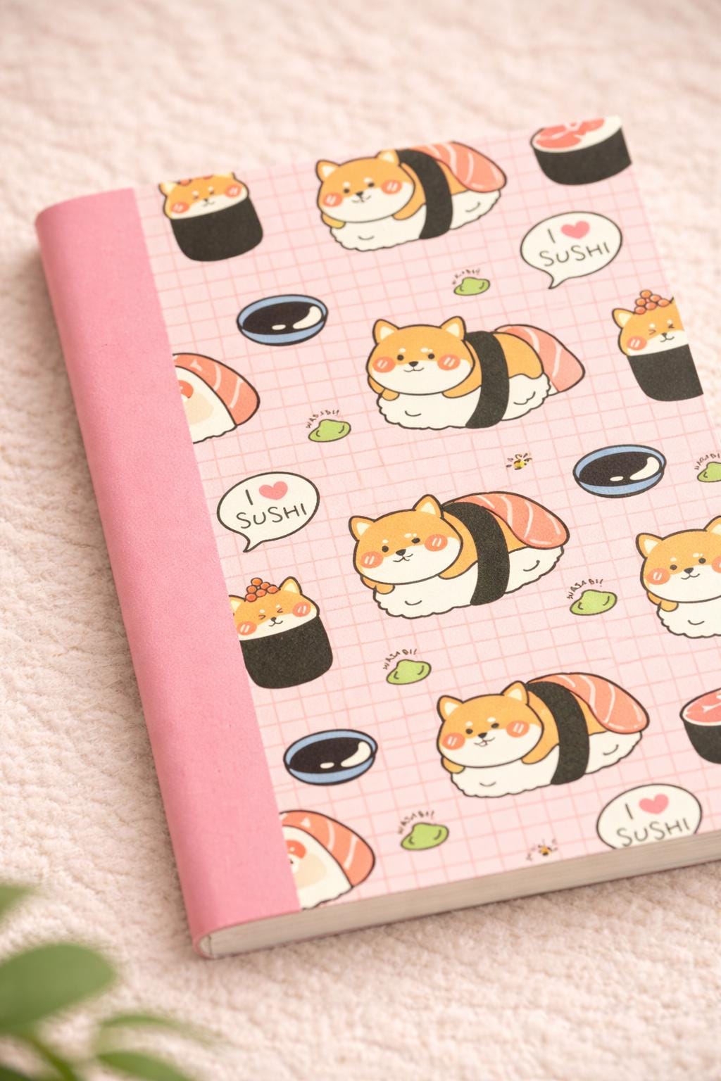 Sushi Dog Mini Notebook – Handmade Kawaii Pocket Journal