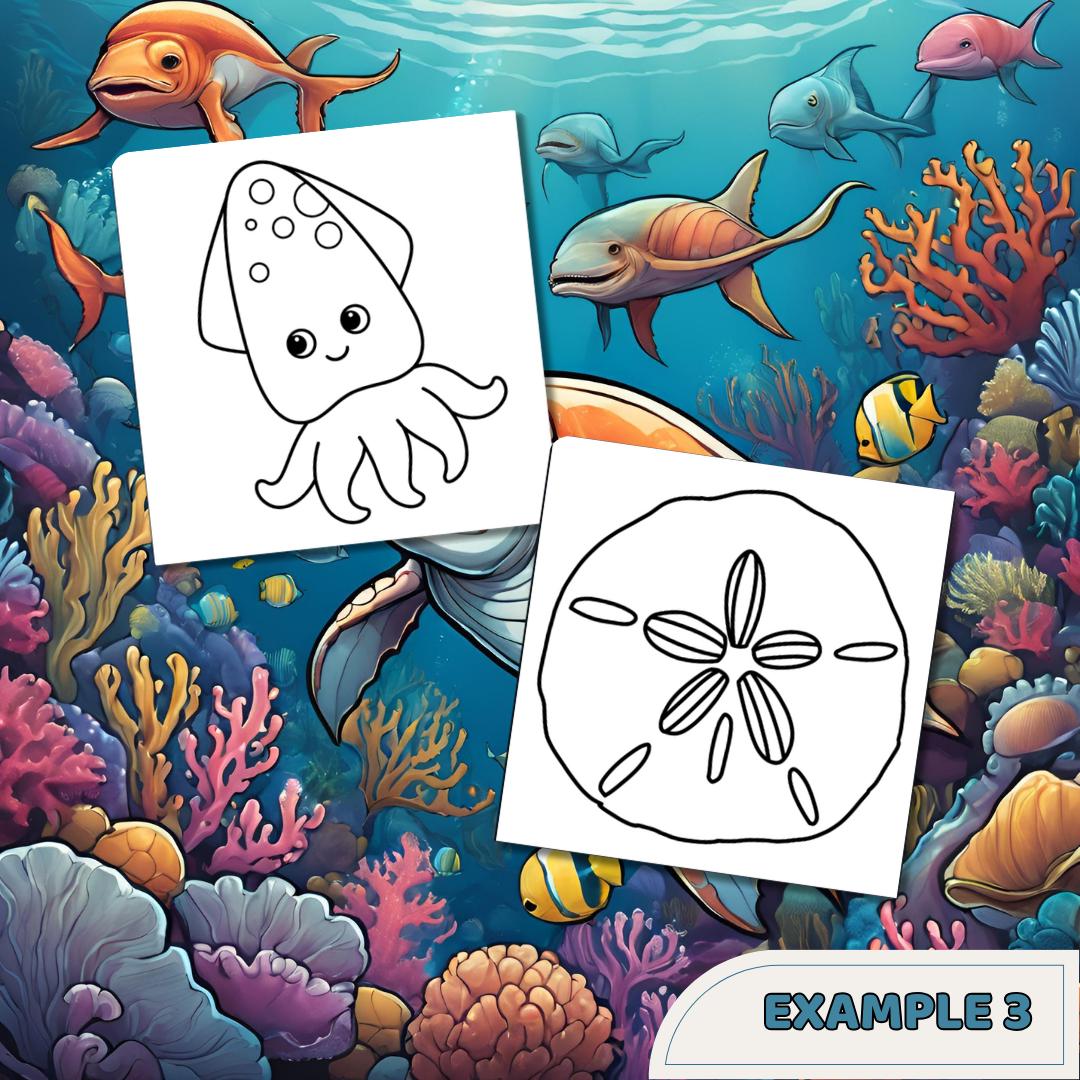 Sea Animal Coloring Book: Bold, Easy Ocean Designs