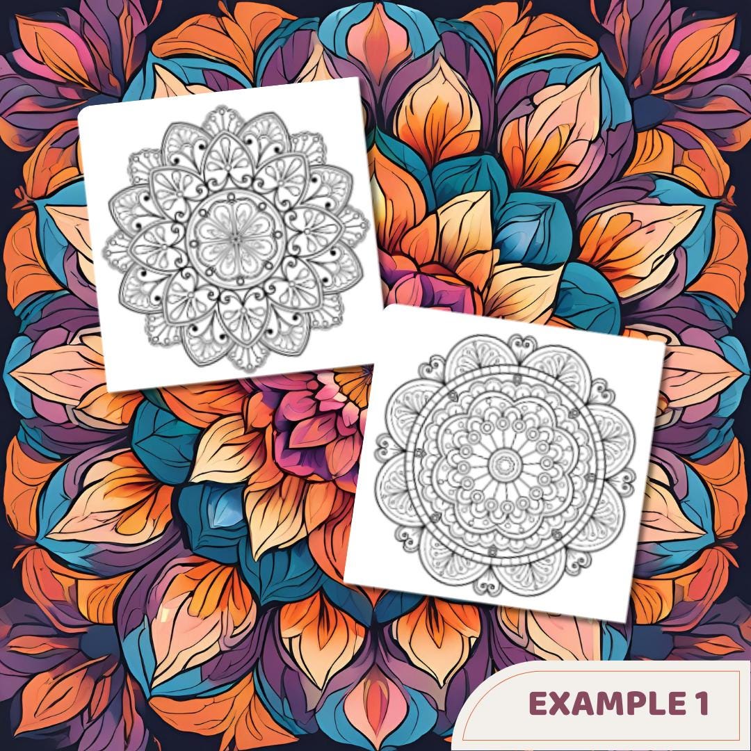 Blooming Mandalas Coloring Book: Relaxation & Mindfulness Floral Designs for Adults and Teens