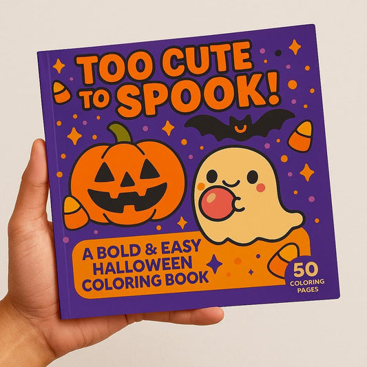 Kawaii Halloween Coloring Book: Bold & Easy Spooky Fun
