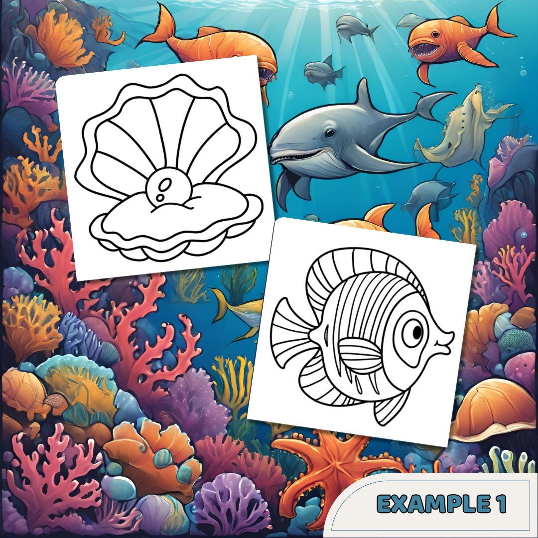 Sea Animal Coloring Book: Bold, Easy Ocean Designs