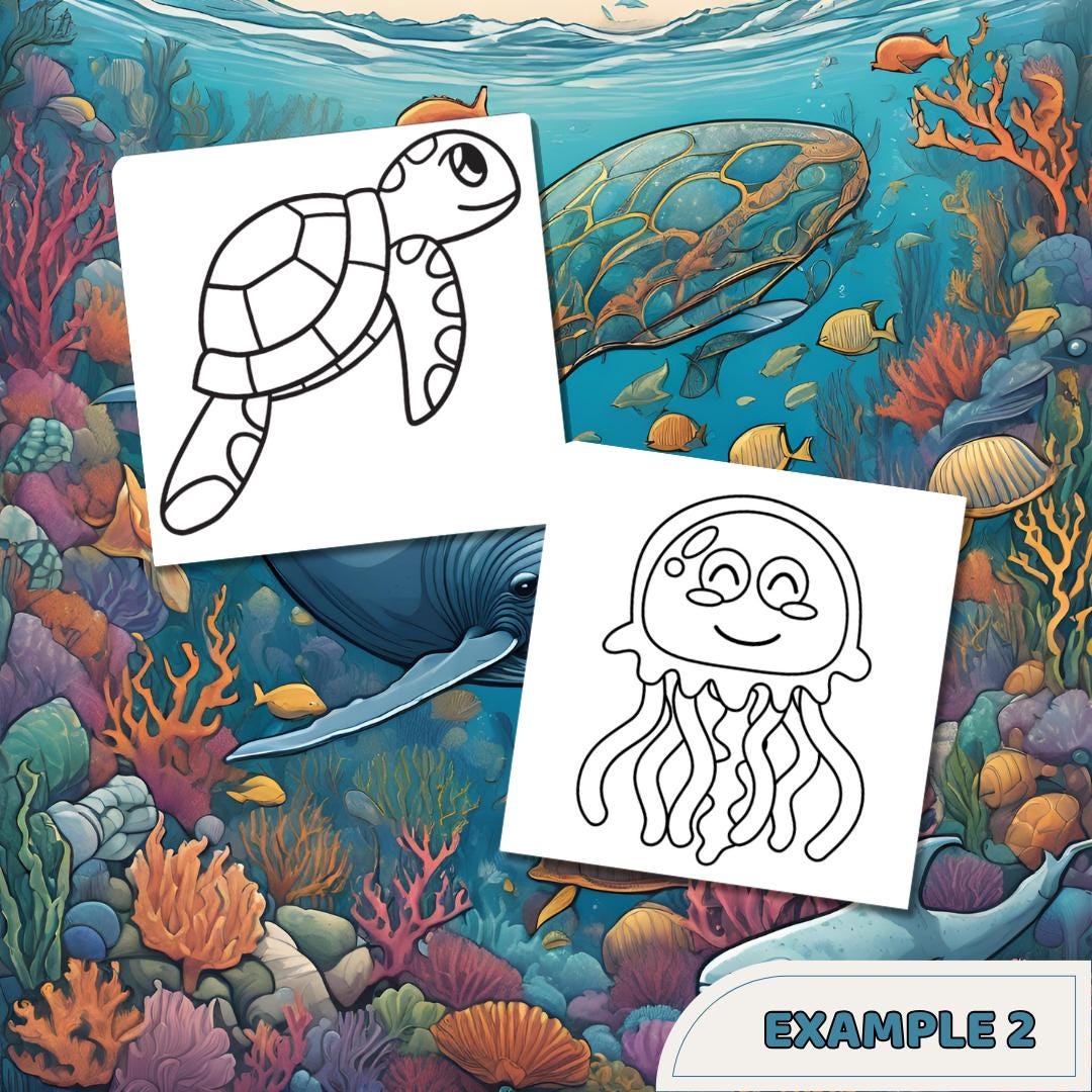 Sea Animal Coloring Book: Bold, Easy Ocean Designs