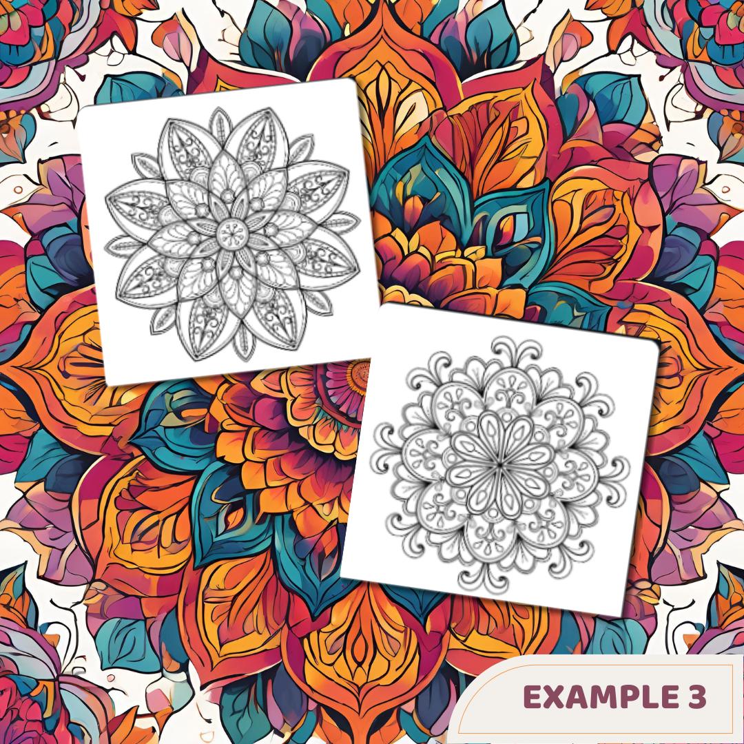 Blooming Mandalas Coloring Book: Relaxation & Mindfulness Floral Designs for Adults and Teens