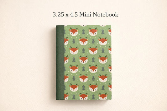 Handmade Mini Woodland Deer Notebook – Pocket Journal