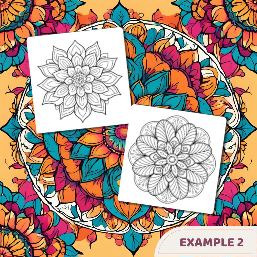Blooming Mandalas Coloring Book: Relaxation & Mindfulness Floral Designs for Adults and Teens