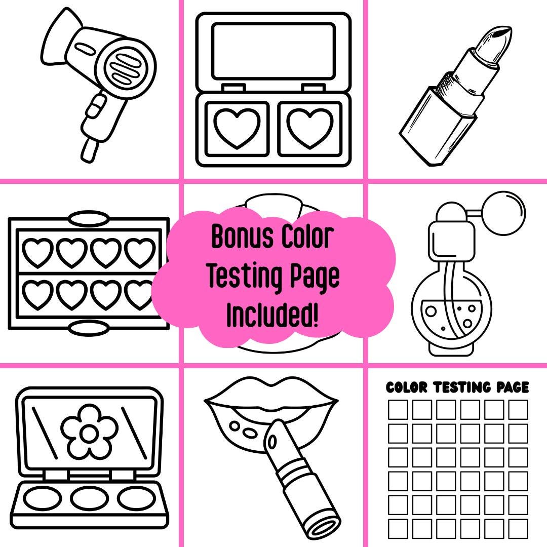 Glam Squad Coloring Book: Makeup & Beauty Designs for Teens