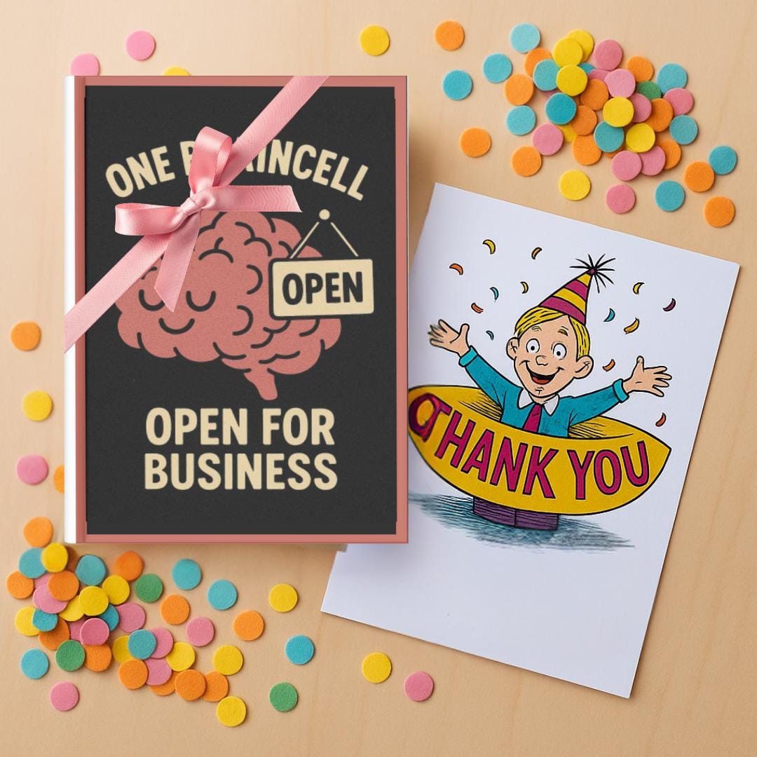 Funny Brain Notebook: One Braincell Open for Business Sarcastic Journal