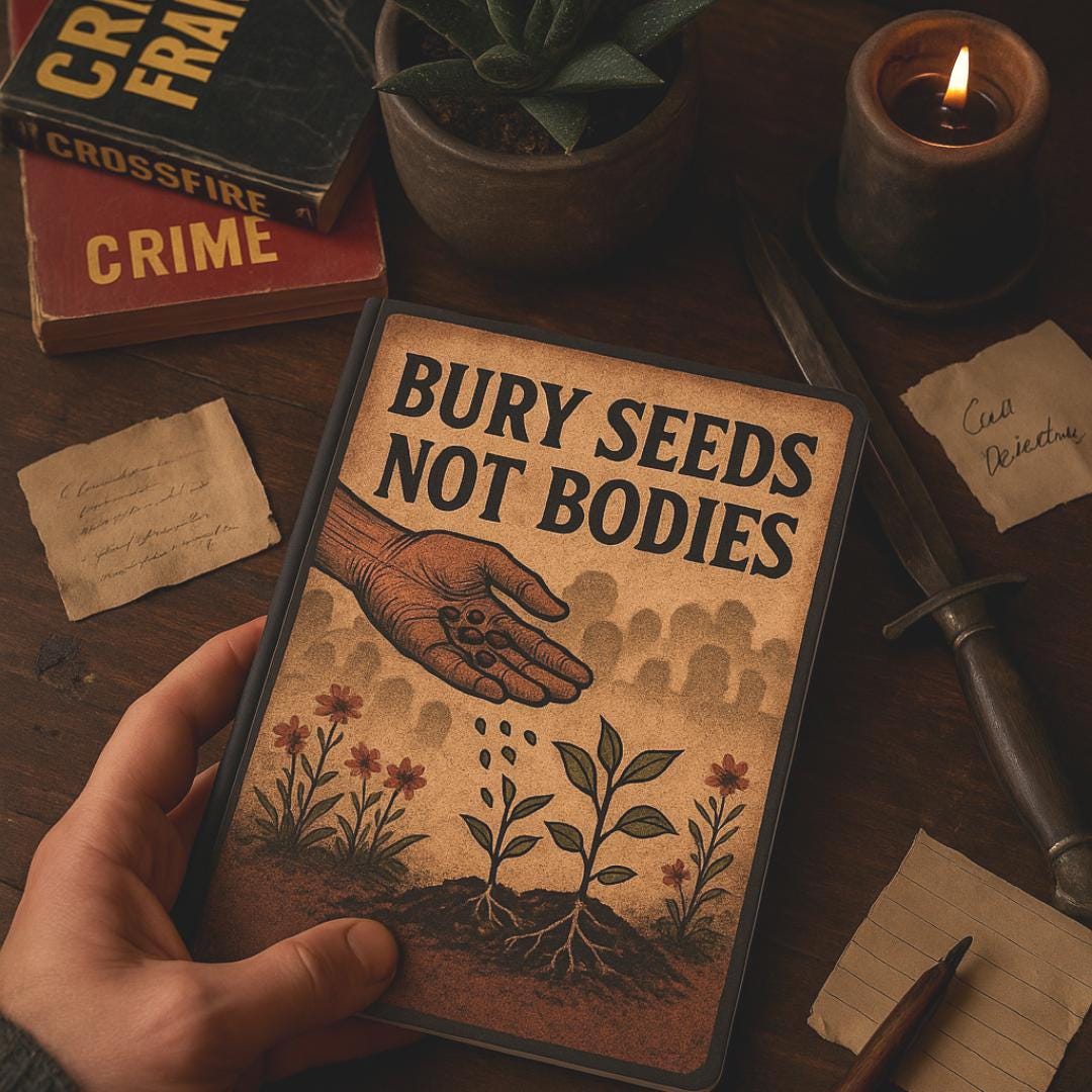 Bury Seeds Not Bodies Notebook: Dark Humor Sarcastic Journal (6x9")