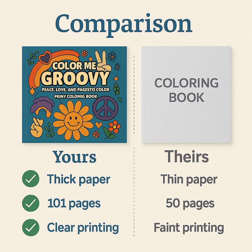 Color Me Groovy Retro Coloring Book: Bold & Easy 70s Hippie Designs for All Ages