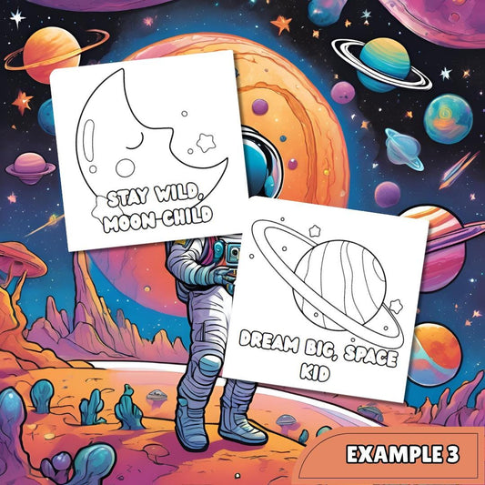 Galaxy Coloring Book: Bold Space Designs for Kids & Adults