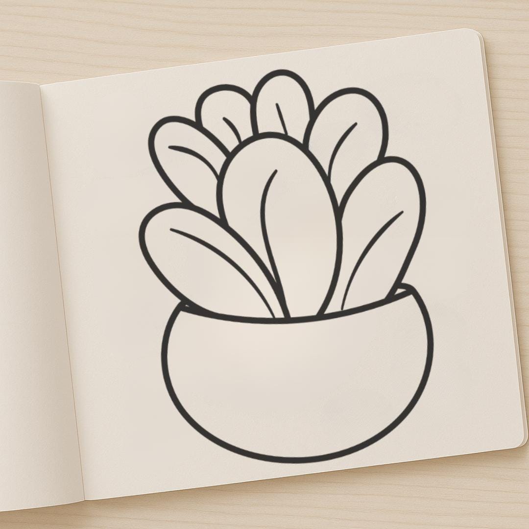 Succulent & Cactus Coloring Book: Cute 8.5x8.5 Houseplant Designs