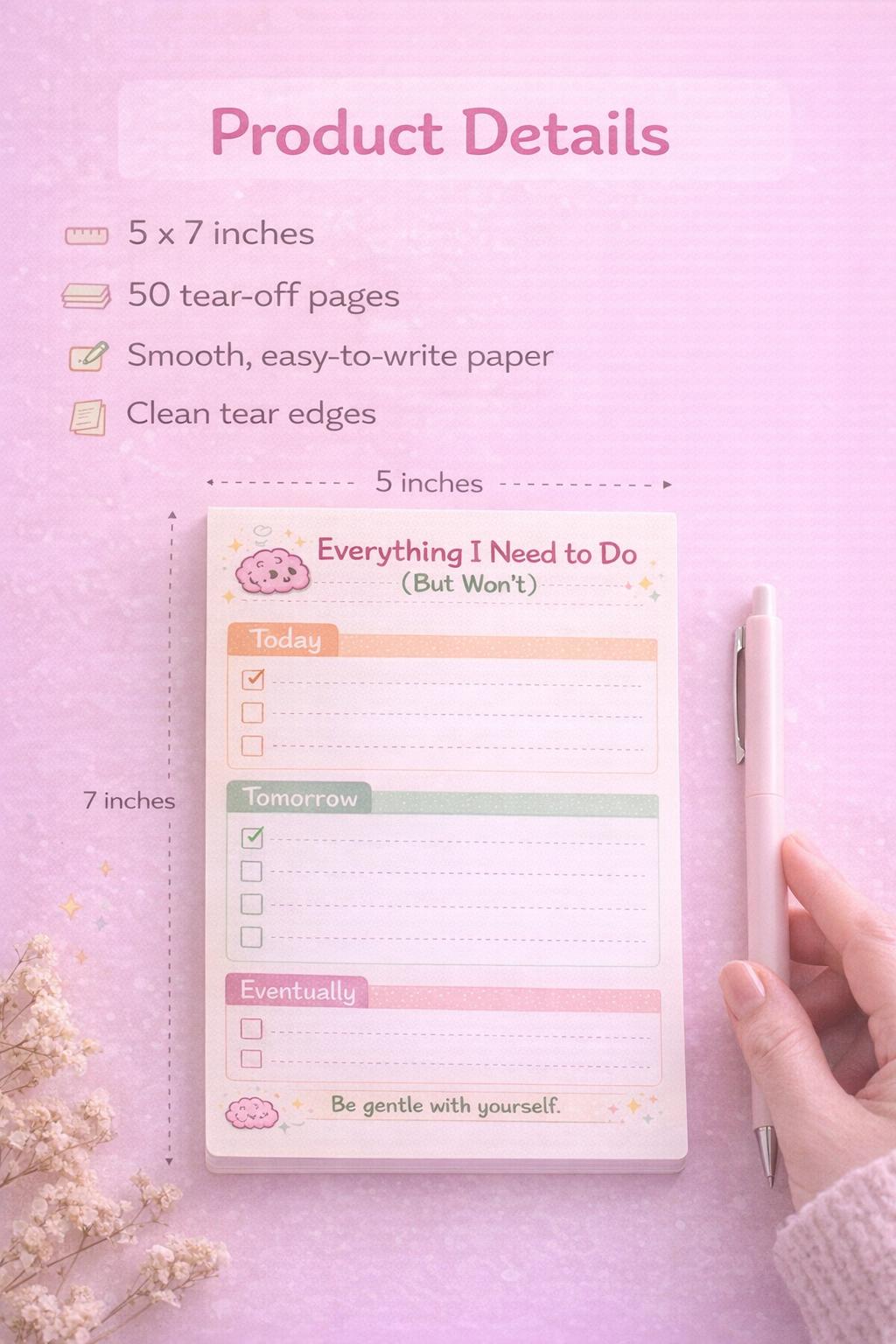 Everything I Need to Do (But Won’t) Notepad | Funny To-Do List Pad