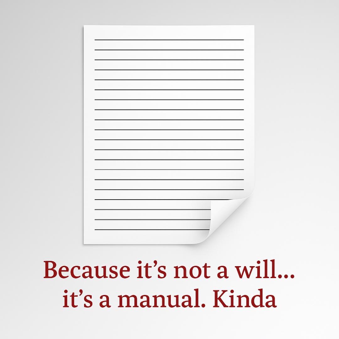 Funny Legacy Journal: "Shit You Need to Know" End of Life Notebook (6x9")