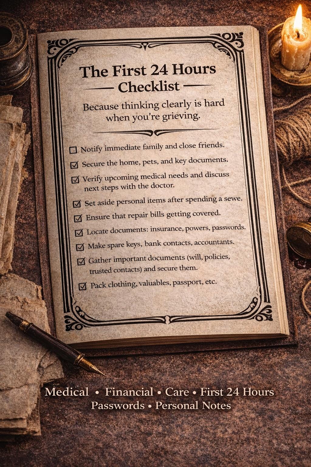 Emergency Legacy Planner | End of Life Organizer, Password Keeper