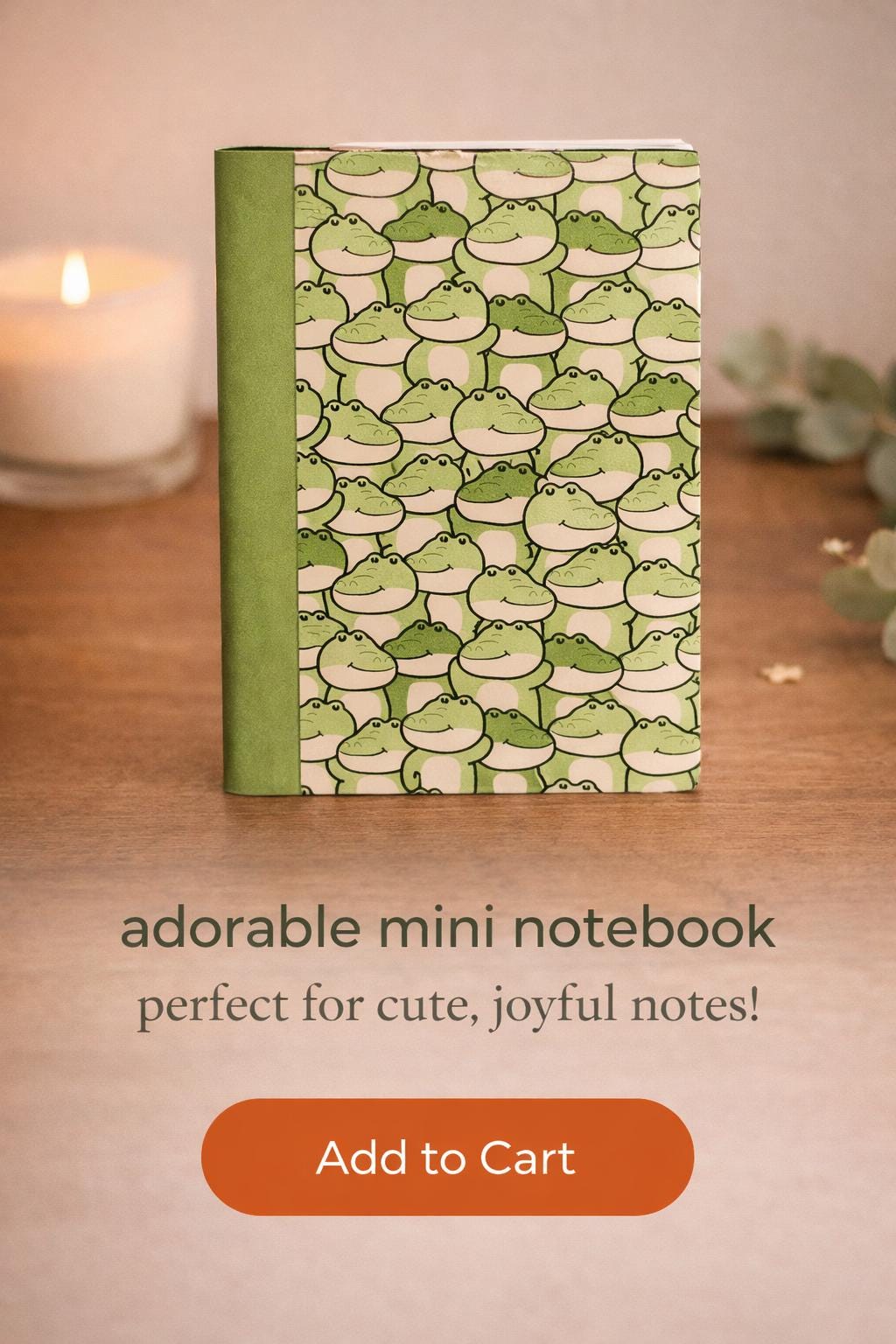Alligator Mini Notebook Altered Composition Pocket Journal 3.25x4.5 Handmade
