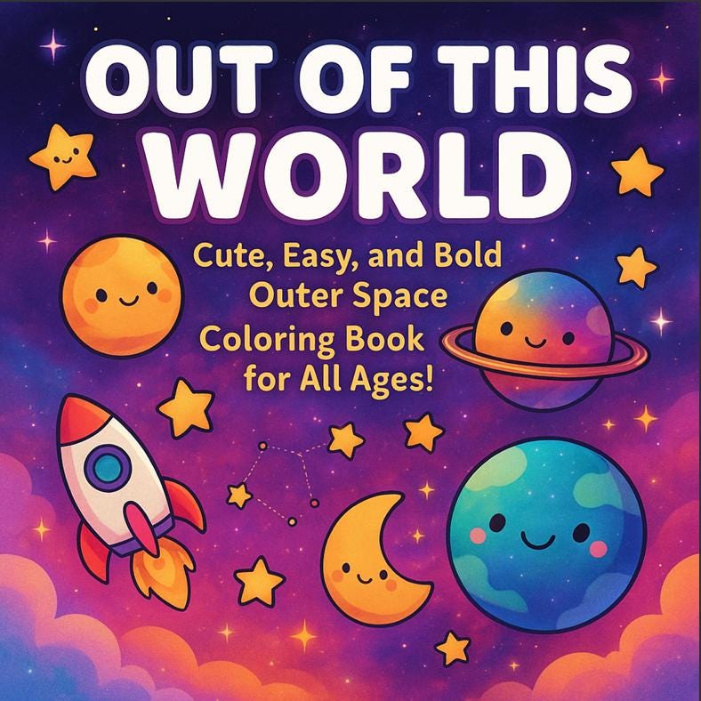 Galaxy Coloring Book: Bold Space Designs for Kids & Adults