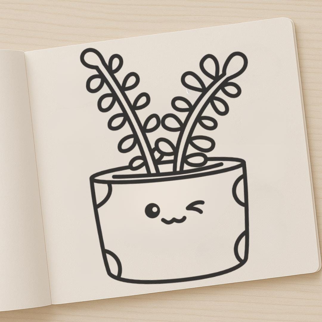 Succulent & Cactus Coloring Book: Cute 8.5x8.5 Houseplant Designs