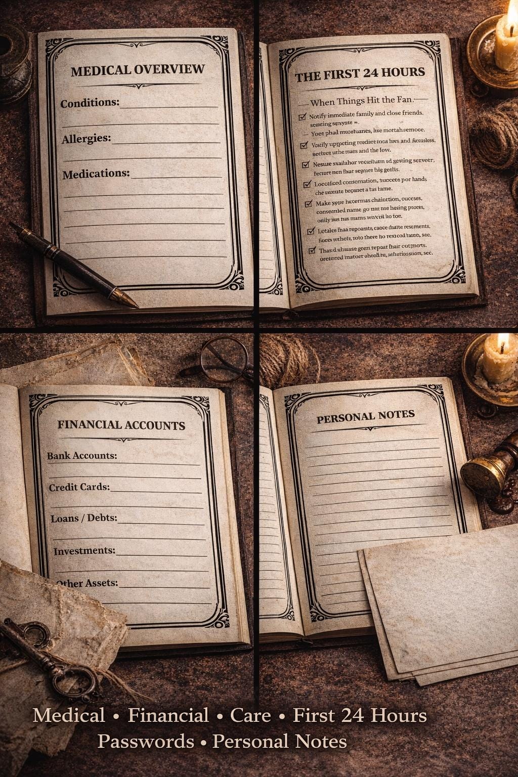 Emergency Legacy Planner | End of Life Organizer, Password Keeper