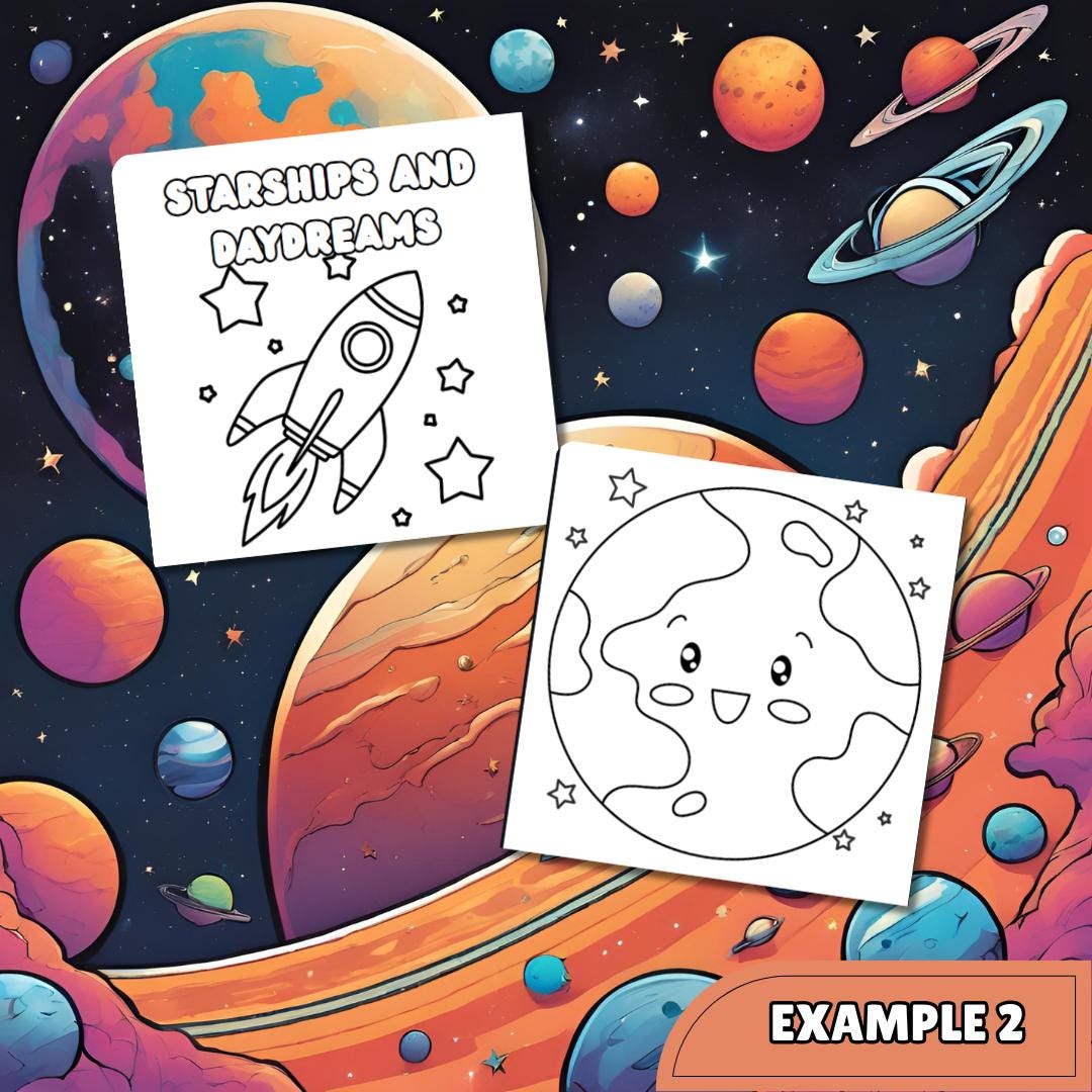 Galaxy Coloring Book: Bold Space Designs for Kids & Adults